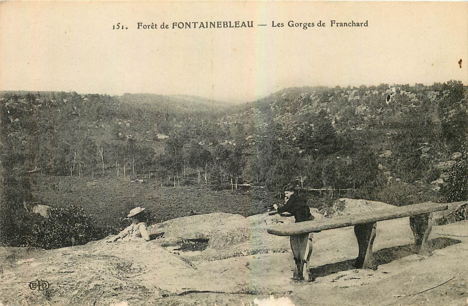 Wald von FONTAINEBLEAU — Die Gorges de Franchard — Verlag CPD, Nr. 151