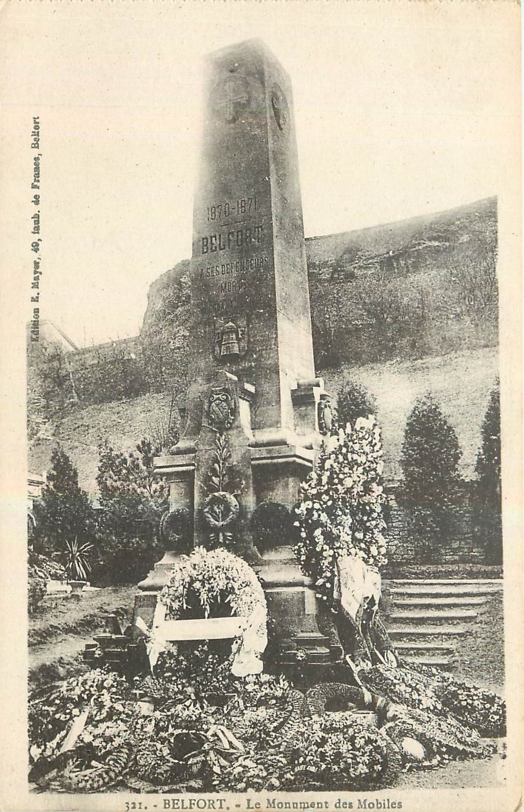 CPA Belfort Le Monument des Mobiles 