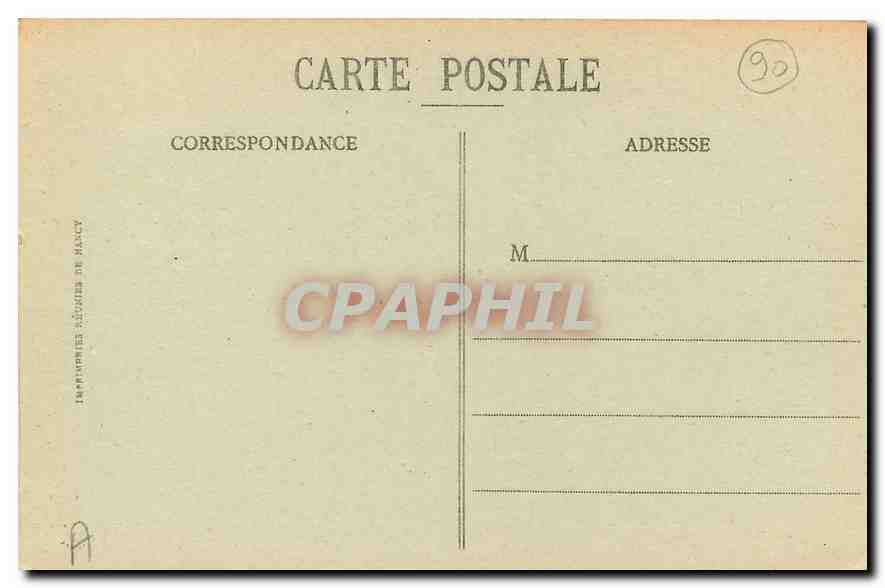 CPA Belfort Le Monument des Mobiles  — Verso