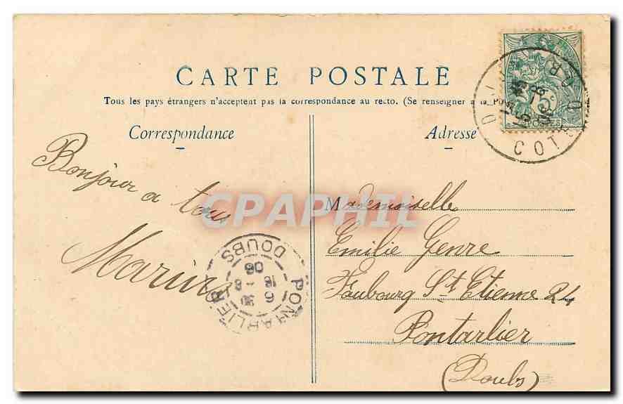 CPA Dijon la nuit Grands Magasins de la Menagere  — Rückseite