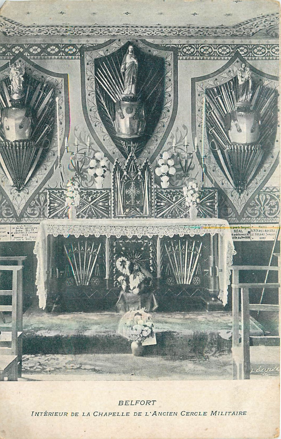 CPA Belfort Interieur de la Chapelle de l'Ancien Cercle Militaire 