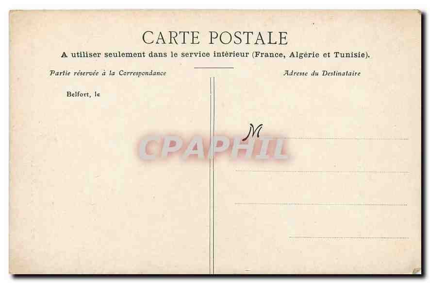 CPA Belfort Interieur de la Chapelle de l'Ancien Cercle Militaire  — Verso
