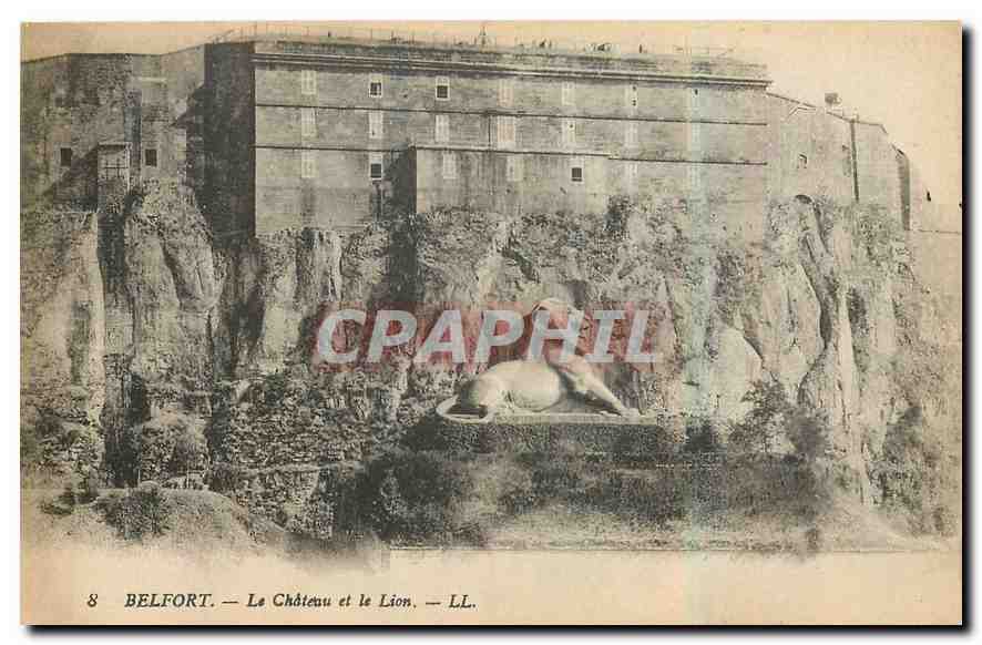 CPA Belfort Le Chateau et le Lion 