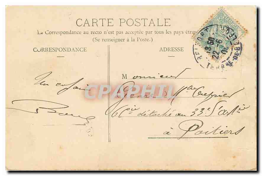 CPA Belfort Le Lion Oeuvre de Bartholdi  — Rückseite