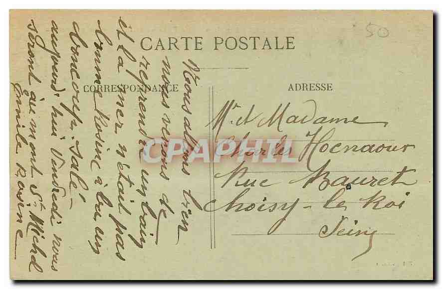 Carolles (Manche) — La Falaise et l'Entrée des Grottes — Édité par Charles — Rückseite