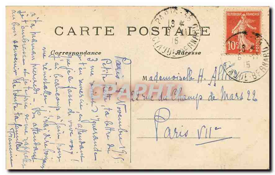 CPA Paris La Fontaine de Carpeaux Avenue de l'Observatoire  — Rückseite
