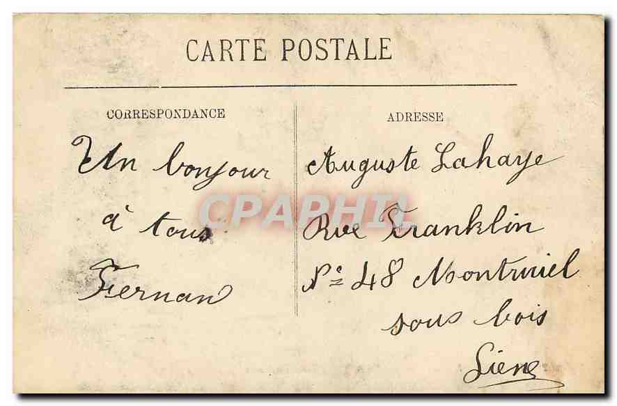 Fontainebleau — La Forêt — La Tour Denecourt — LL — Rückseite
