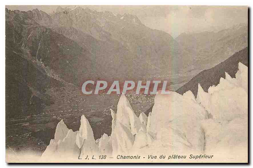 CPA Chamonix Vue du plateau Superieur 