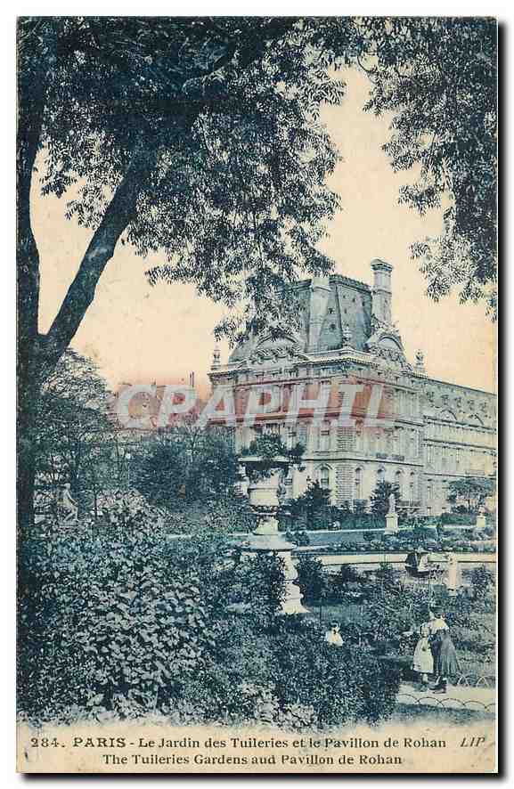CPA Paris Le Jardin des Tuileries et le Pavillon de Rohan 