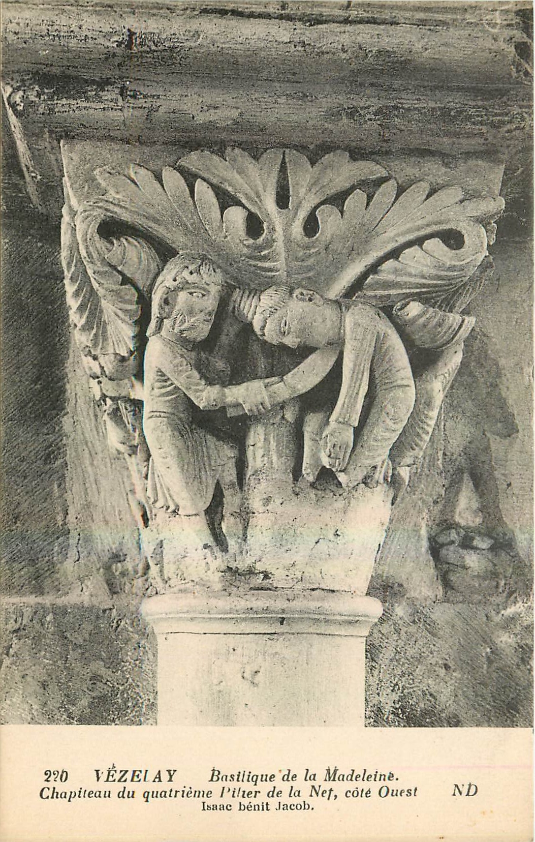 CPA Vezelay Basilique de la Madeleine Chapiteau du quatrieme Pilier de la Nef cote Ouest 