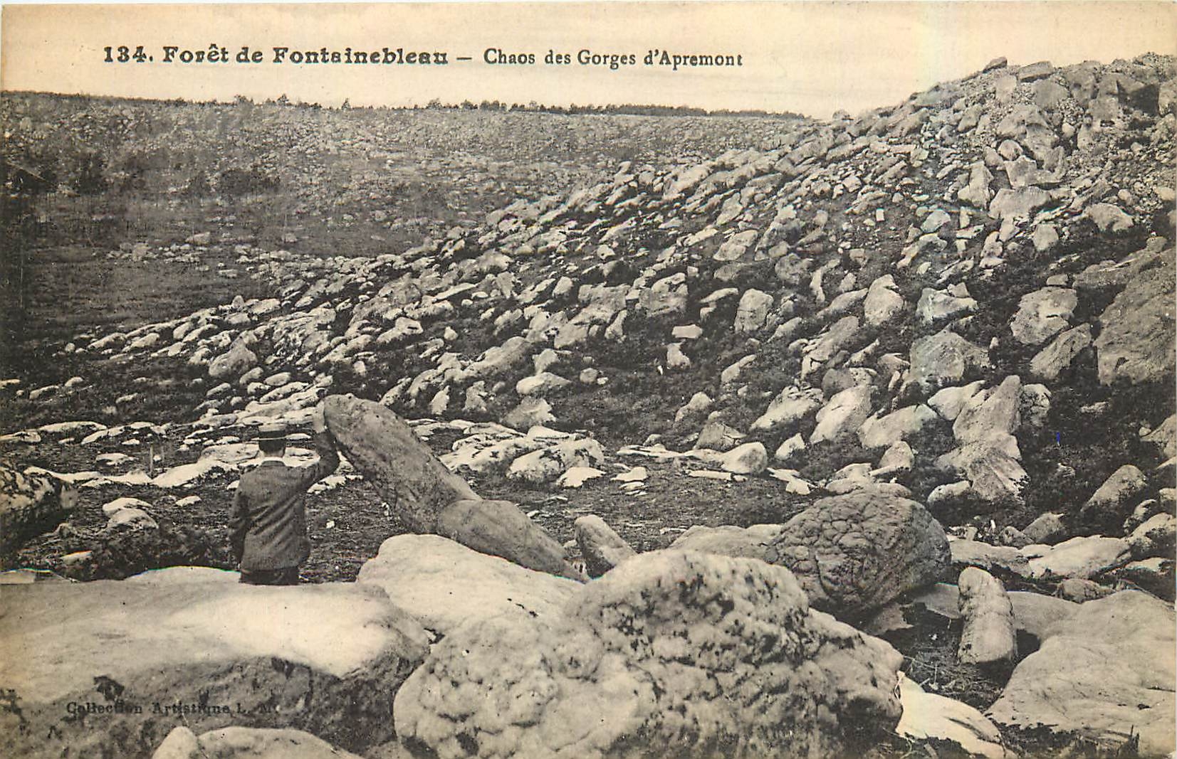 Wald von Fontainebleau — Chaos der Apremont-Schluchten — Künstlerische Sammlung L. MENY