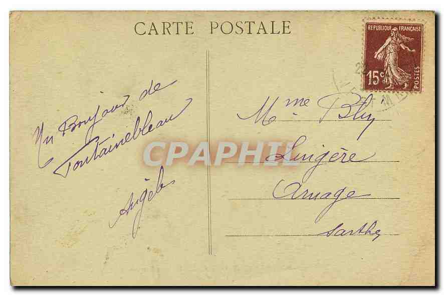 CPA Foret de Fontainebleau La Tour Denecours — Rückseite