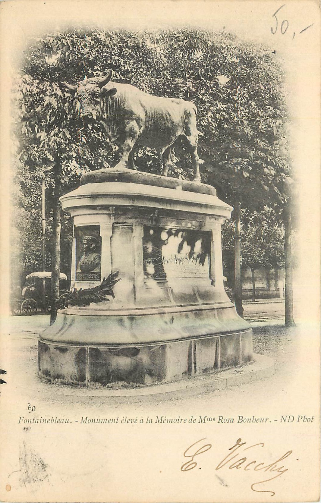 Fontainebleau — Monument élevé à la Mémoire de Mme Rosa Bonbeur — ND Phot