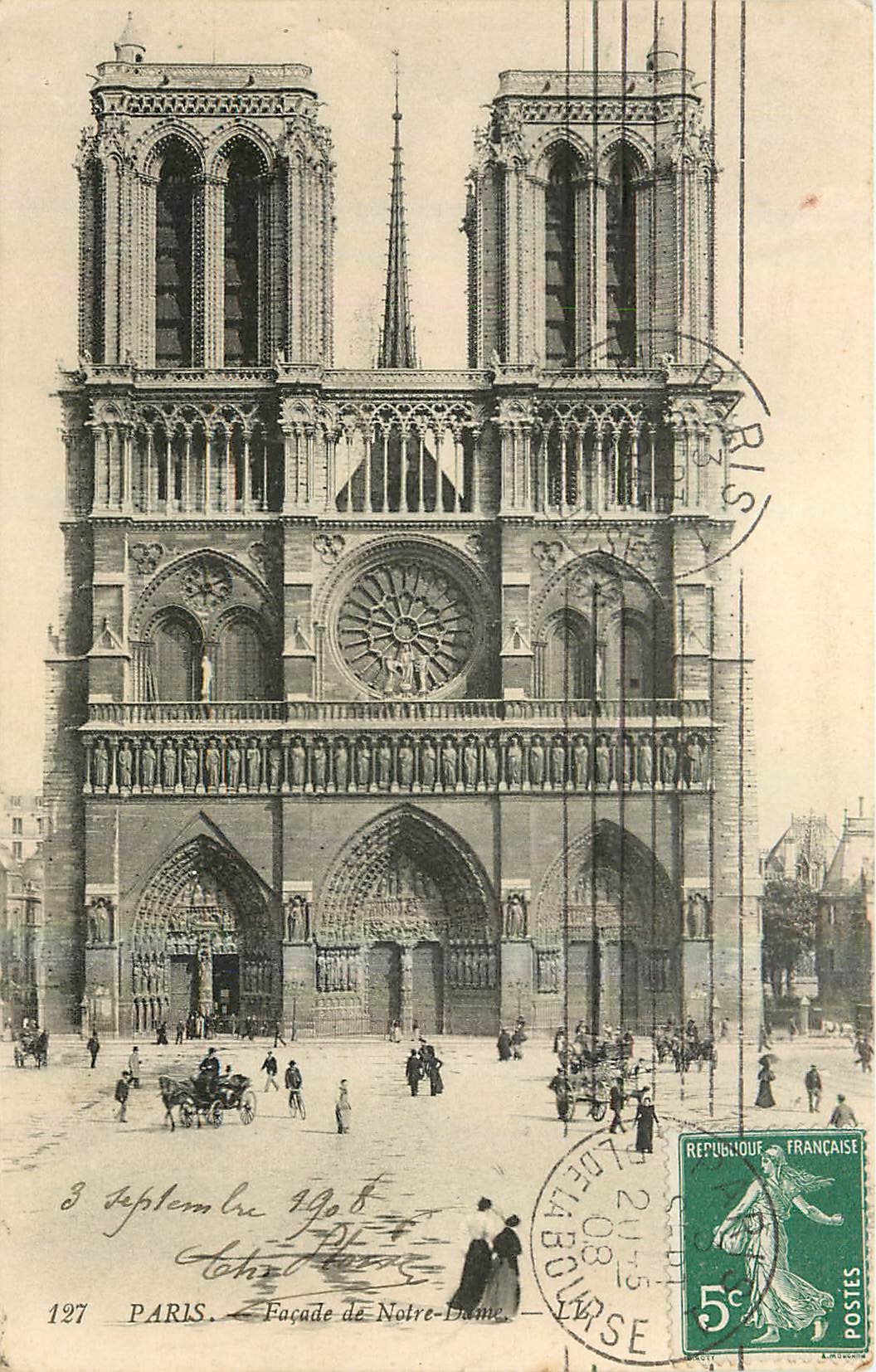 CPA Paris Facade de Notre Dame 