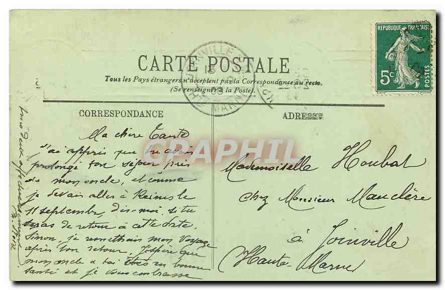 CPA Paris Facade de Notre Dame  — Verso
