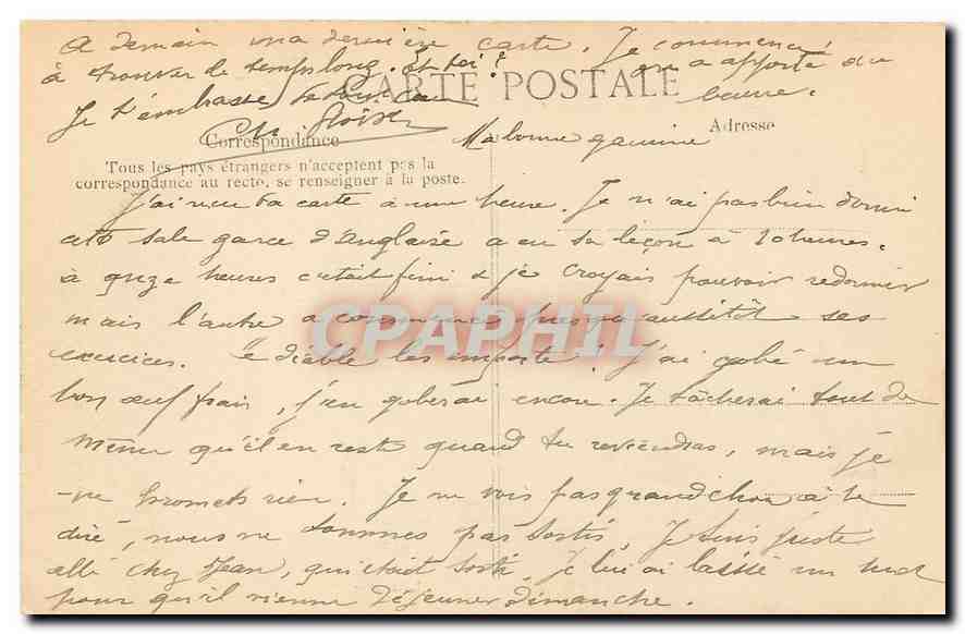 CPA Paris Le Louvre  — Rückseite