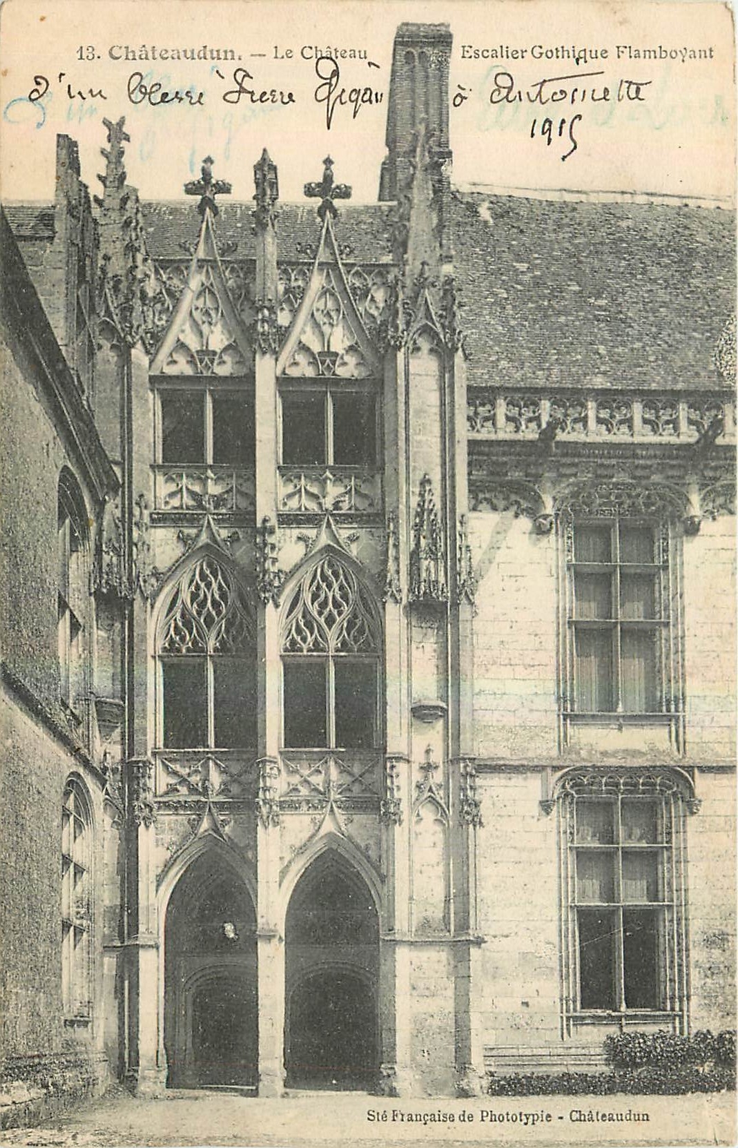 CPA Chateaudun Le Chateau Escallier Gothique Flamboyant 