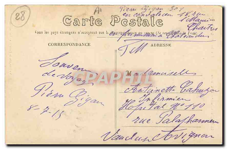 CPA Chateaudun Le Chateau Escallier Gothique Flamboyant  — Rückseite