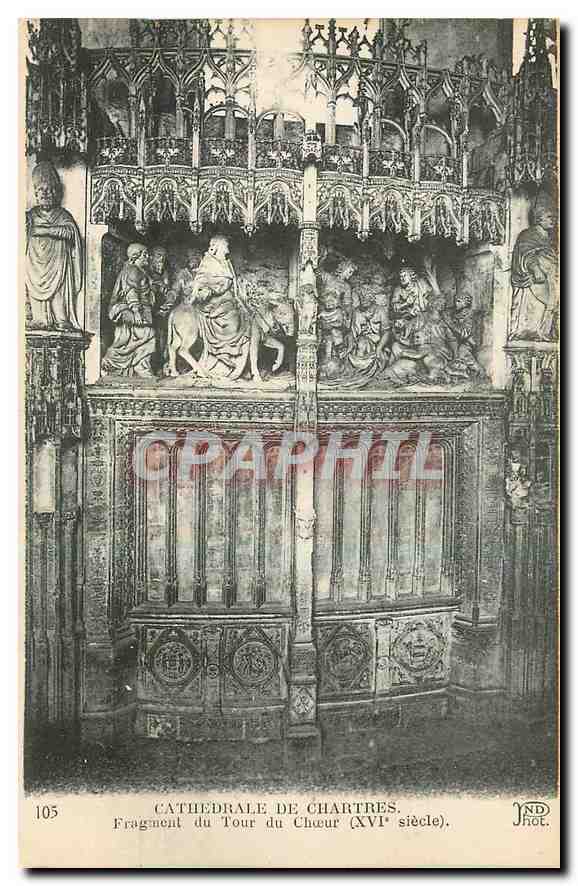 CPA Cathedrale de Chartres Fragment du Tour du Choeur 