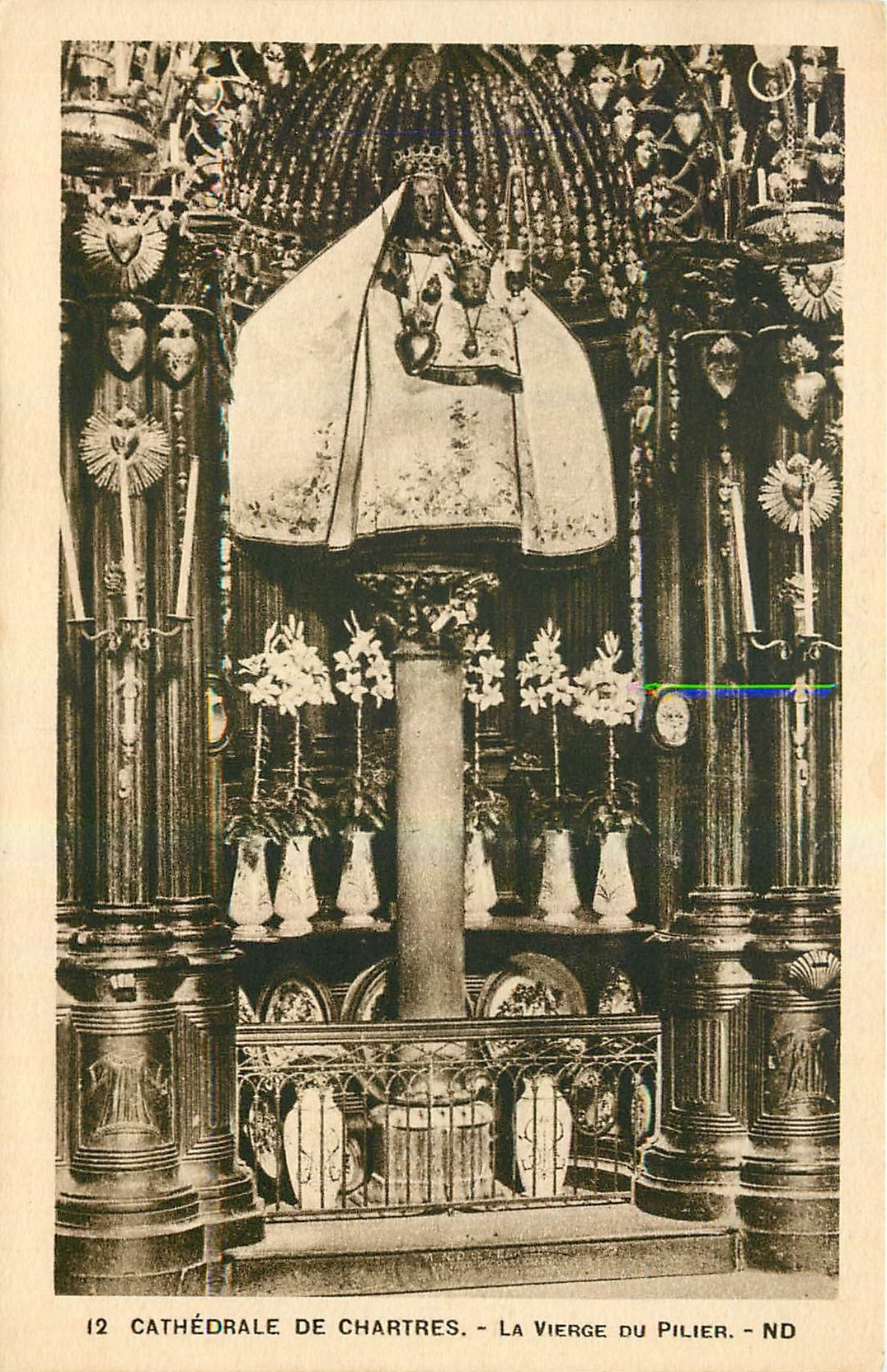 CPA Cathedrale de Chartres La Vierge du Pilier 