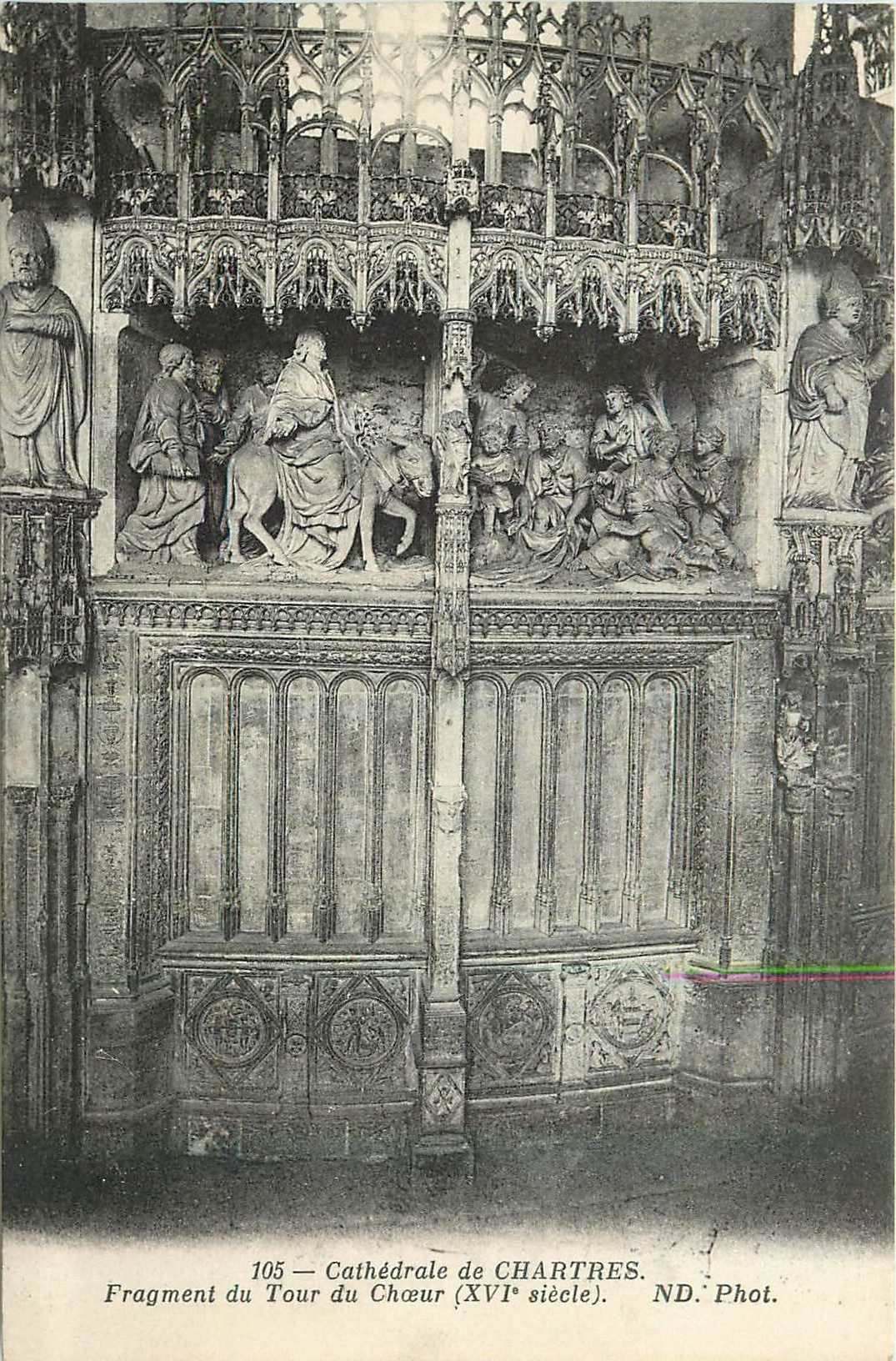 CPA Cathedrale de Chartres Fragment du Tour du Choeur 