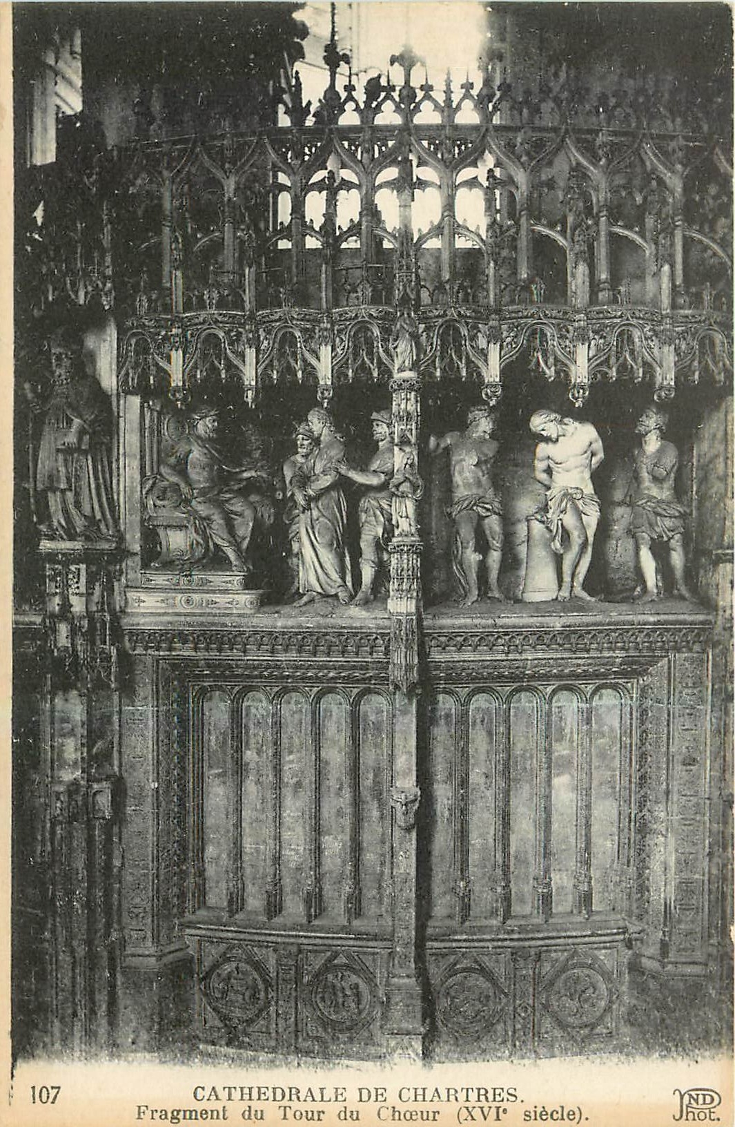 Cathédrale de Chartres — Fragment du Tour du Chœur (XVIe siècle) — JND Phot.