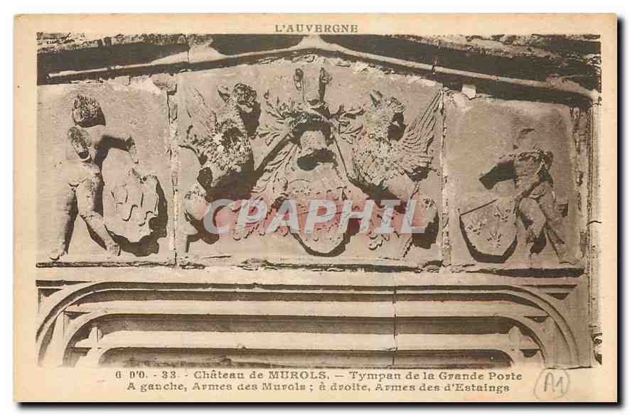 CPA Chateau de Murols Tympan de la Grande Porte 