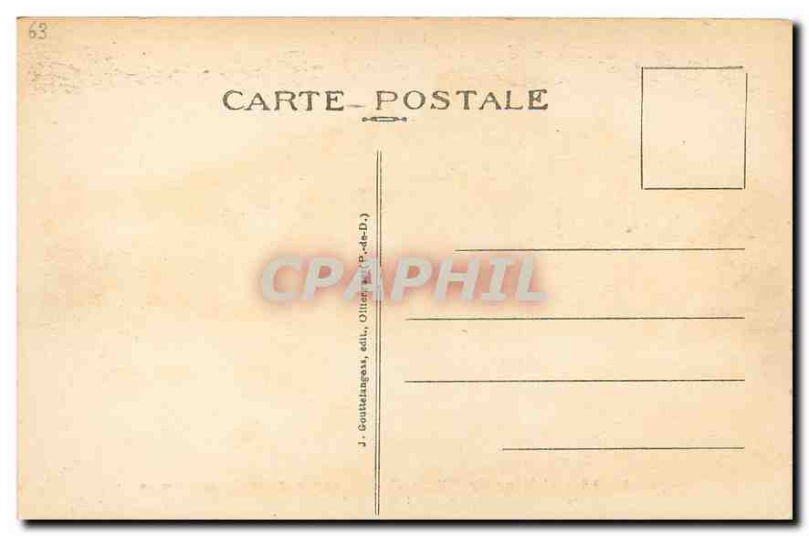 CPA Chateau de Murols Tympan de la Grande Porte  — Verso