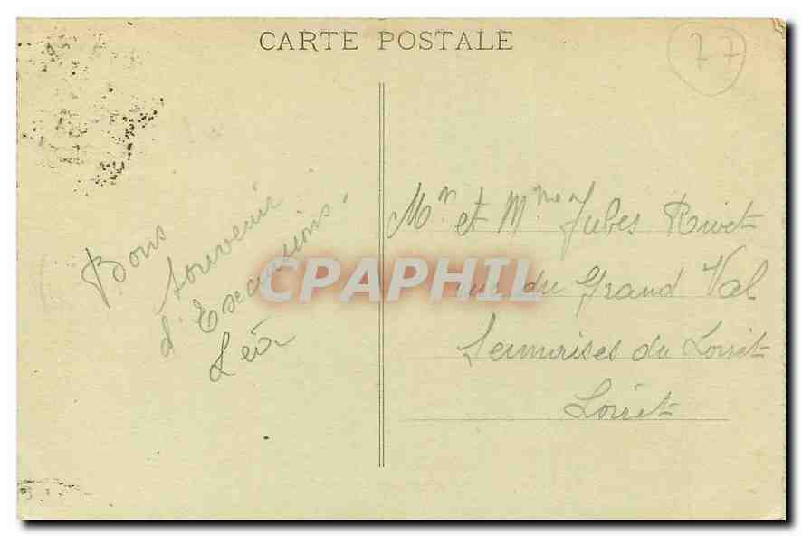 Palais de Fontainebleau — Façade sur la Cour des Adieux (autre vue) — Éditeur non identifié, n° 30 — Reverso