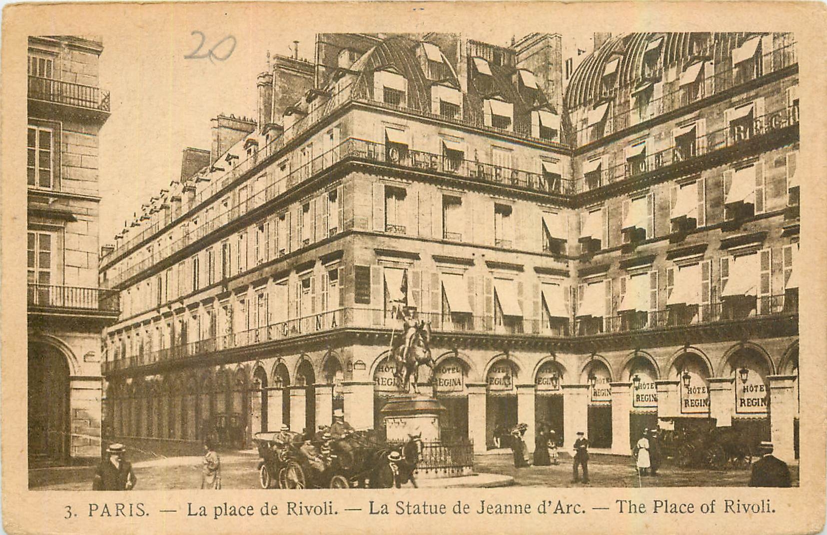 CPA Paris La place de Rivoli La Statue de Jeanne d'Arc 