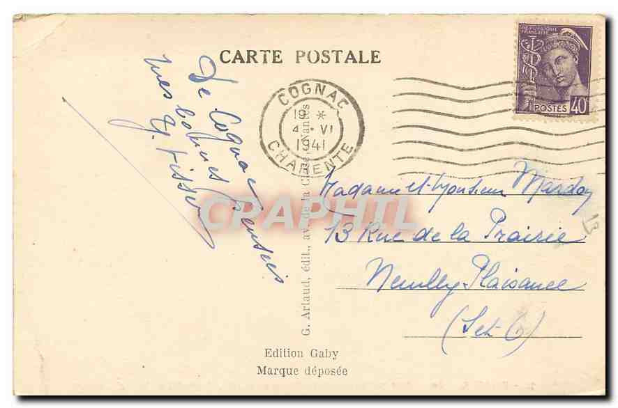 CPA Saintes Les arenes gallo romaines Detail de voutes a droite clocher St Eutrope — Back