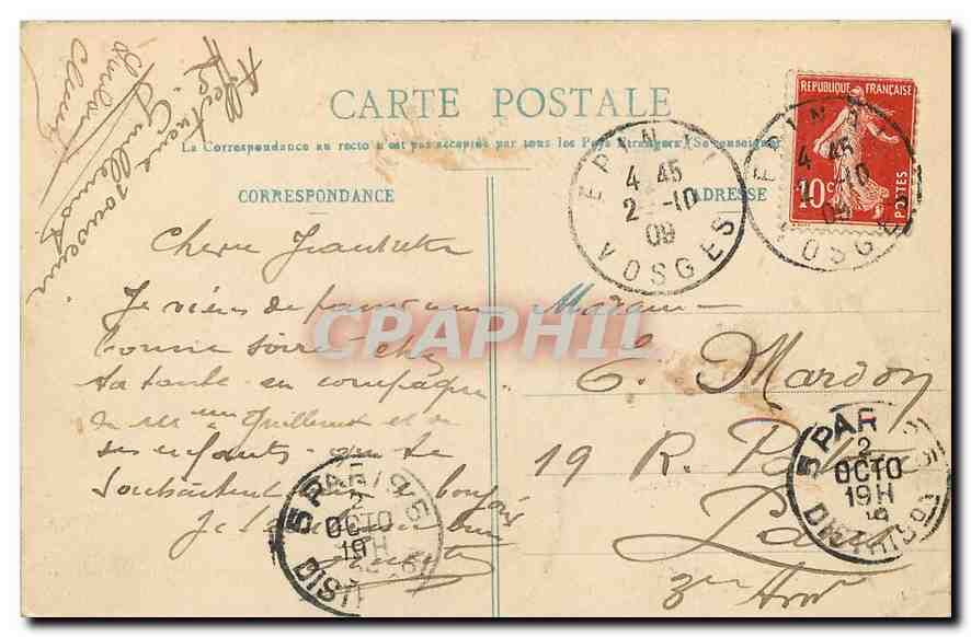 CPA Epinal Nid de Verdure Sur le Chemin de Beneveau  — Back