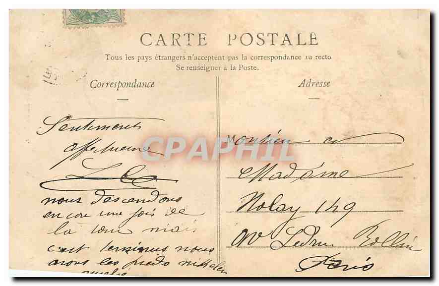CPA Clamecy Eglie Saint Martin  — Rückseite