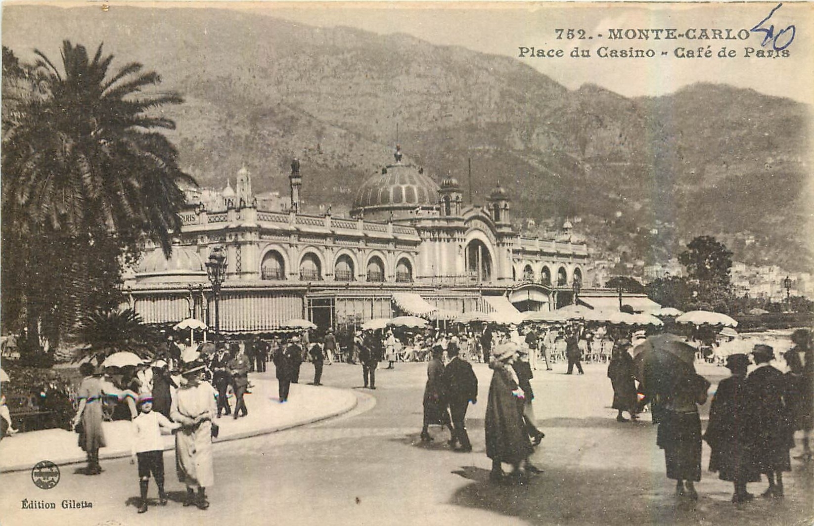 CPA Monte Carlo Place du Casino Cafe de Paris 