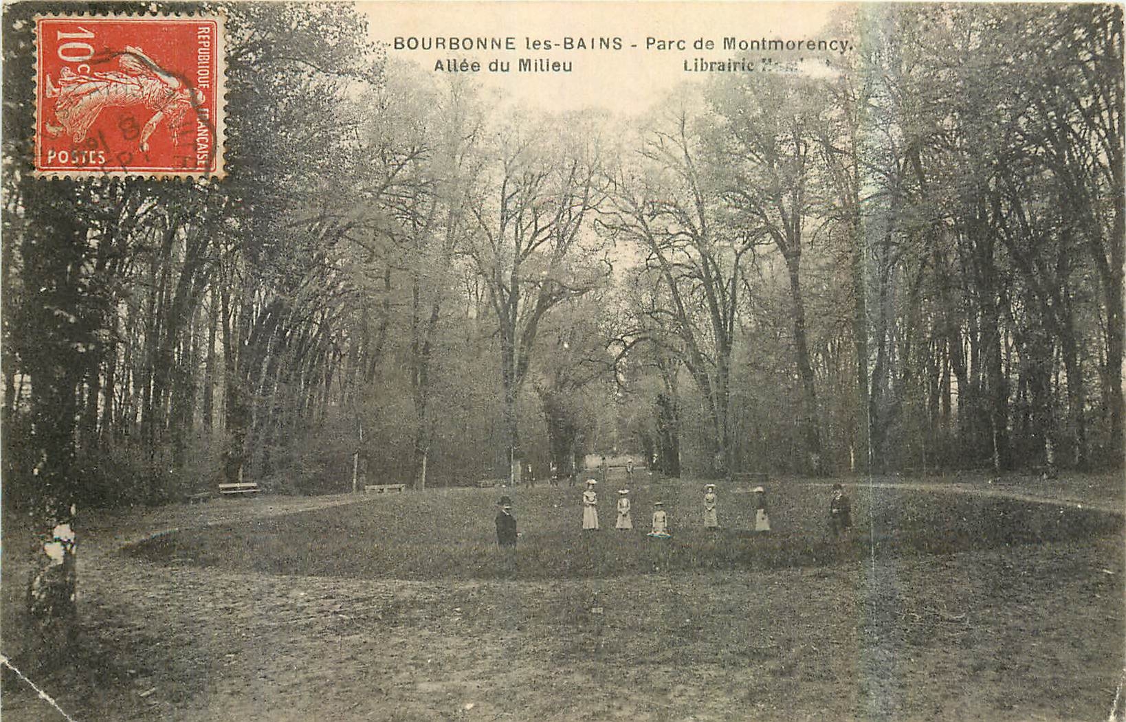 CPA Bourbonne les Bains Parc de Montmorency Allee de Milleu 