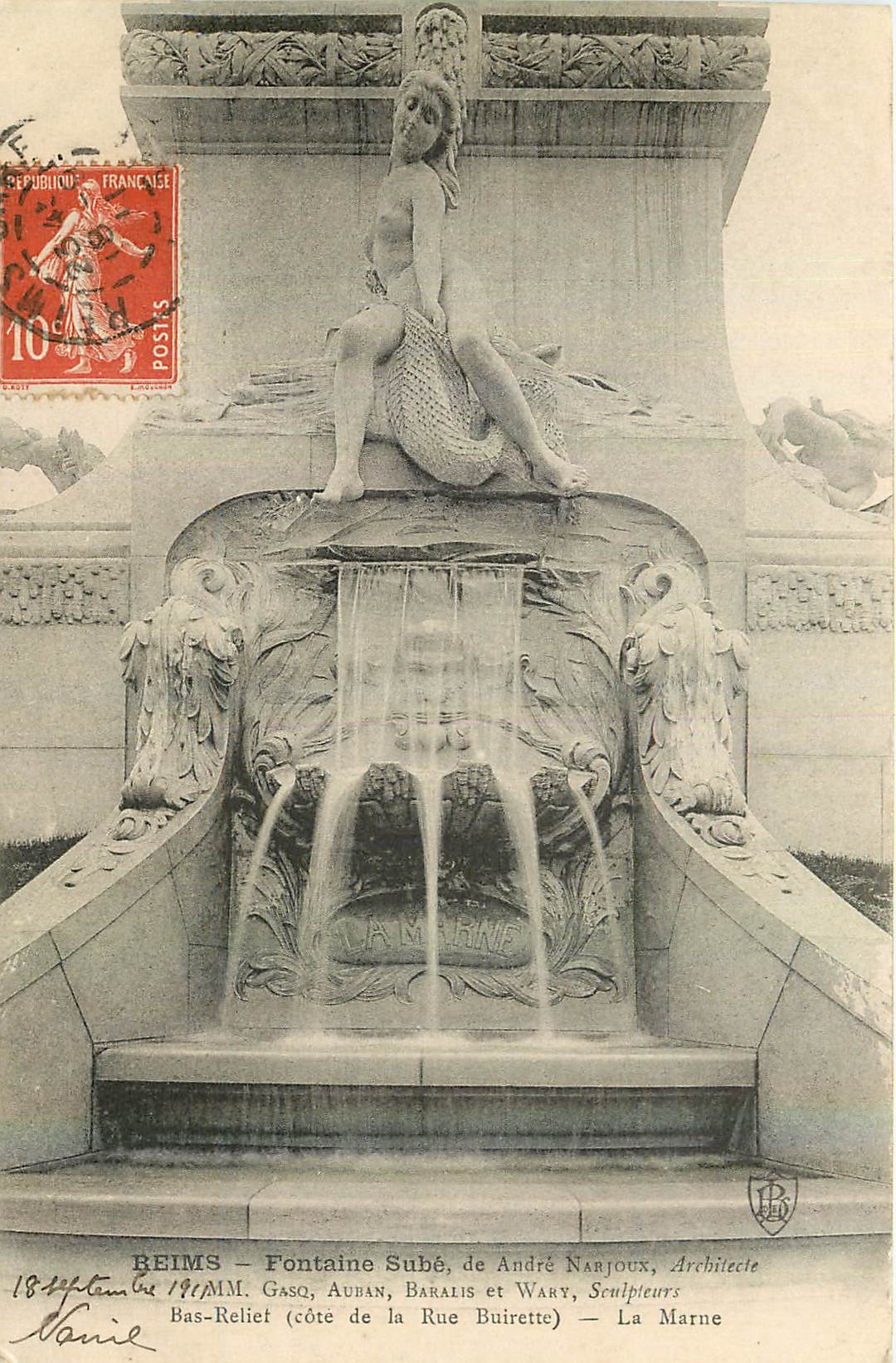 CPA Reims Fontaine Sube de Andre Narjoux La Marne