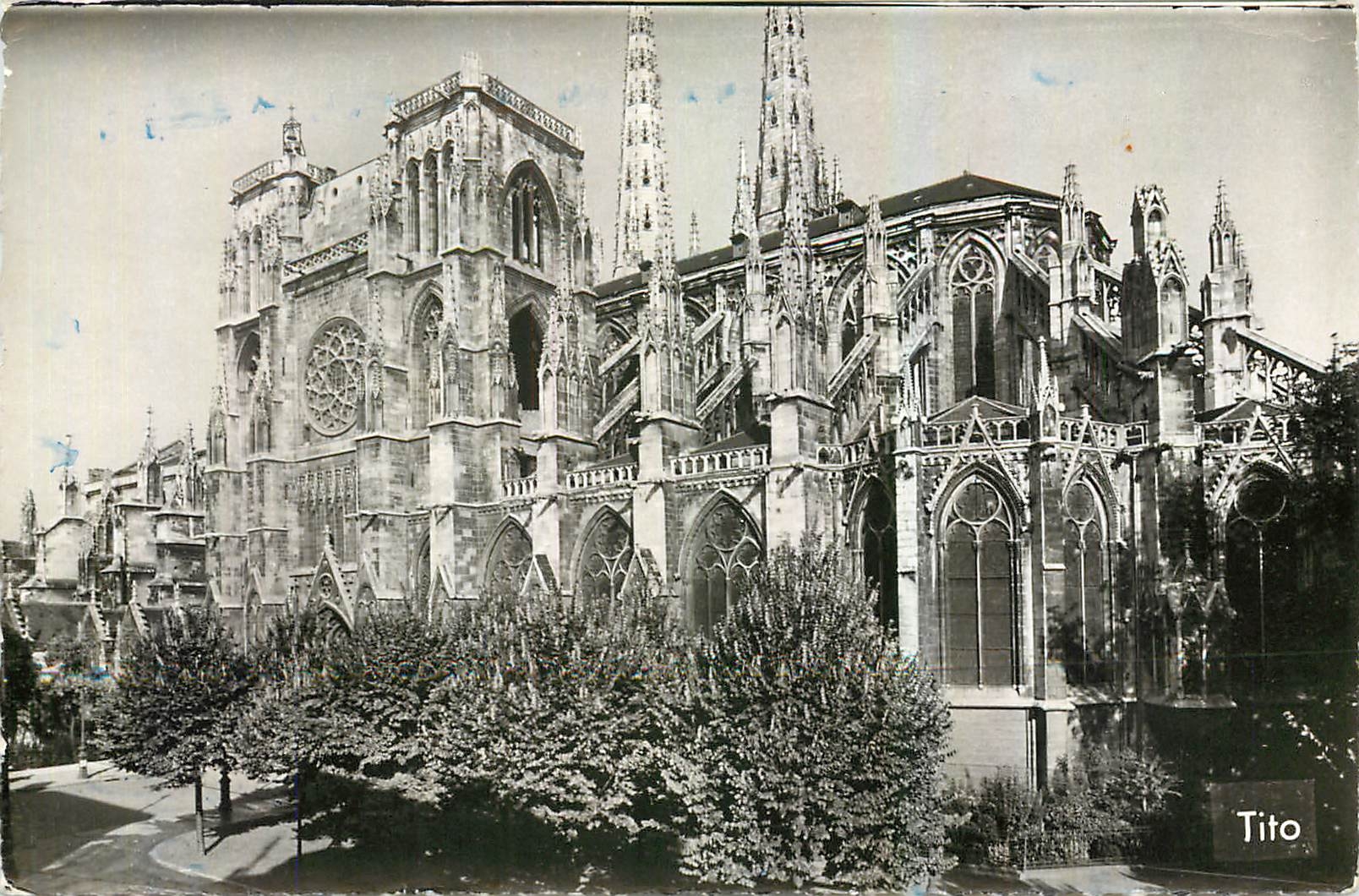 CPA Bordeaux La Cathedrale Saint Andre Cote Sud 
