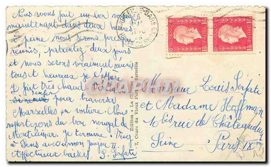 CPA Marseille La Cathedrale  — Verso