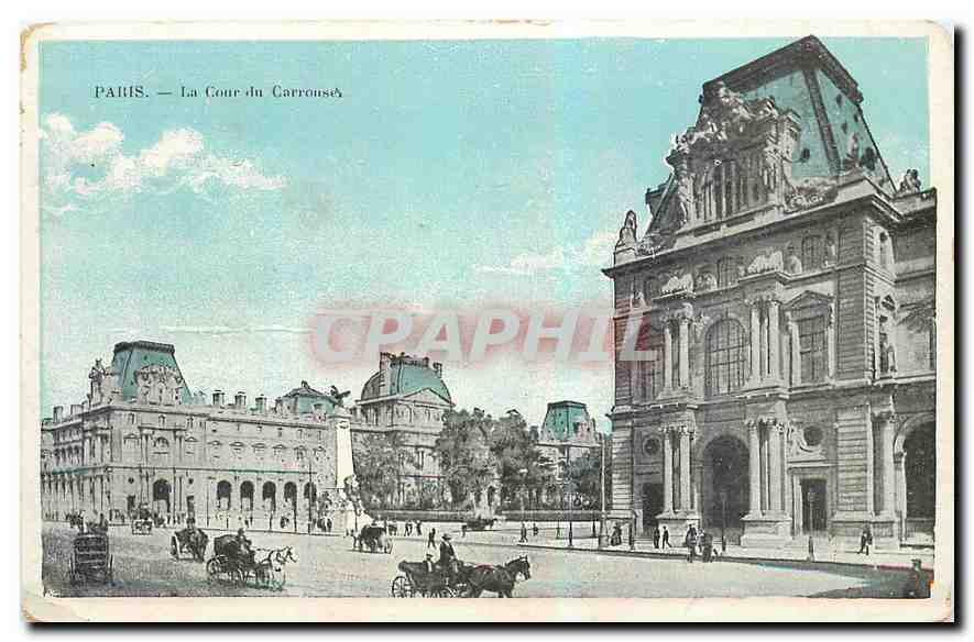 CPA Paris La Cour du Carrousel