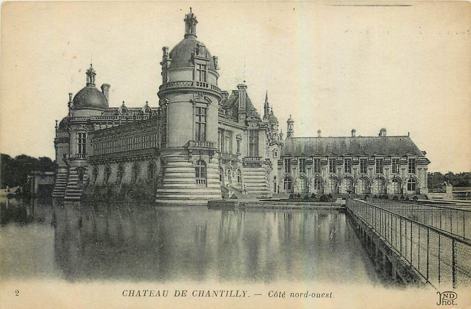 CPA Chateau de Chantilly Cote nord ouest 