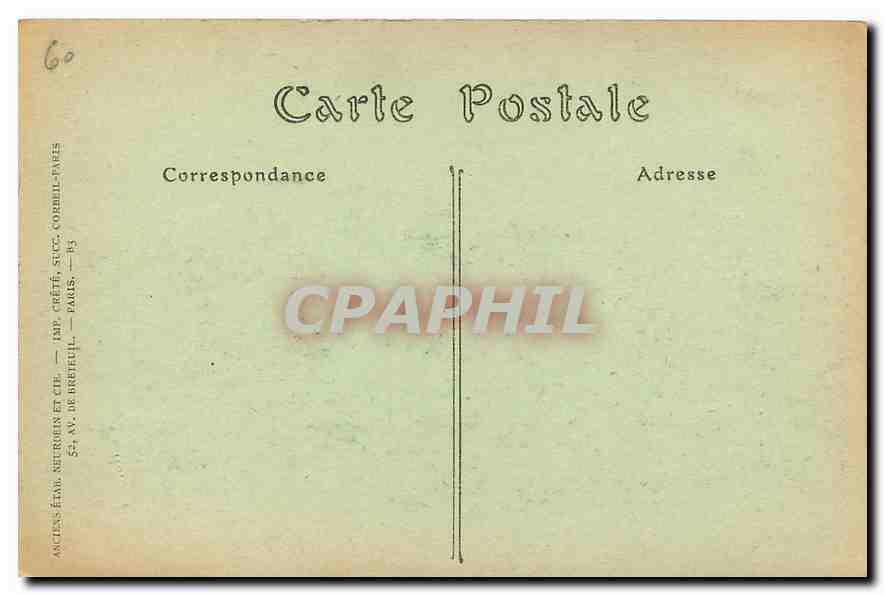 CPA Chateau de Chantilly Cote nord ouest  — Rückseite