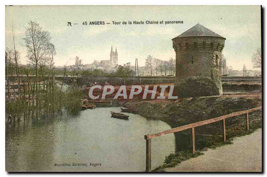 Angers CPA La tour de la haute chaine et panorama
