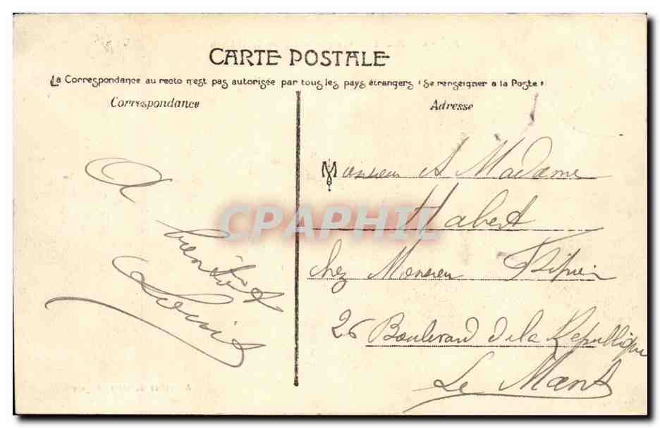 Angers CPA Vue generale prise du chateau — Rückseite