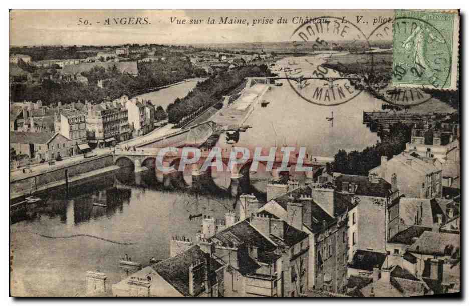Angers CPA Vue sur la Maine prise du chateau