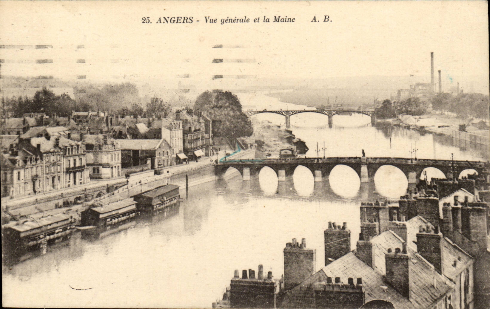 Angers CPA Vue generale et la Maine