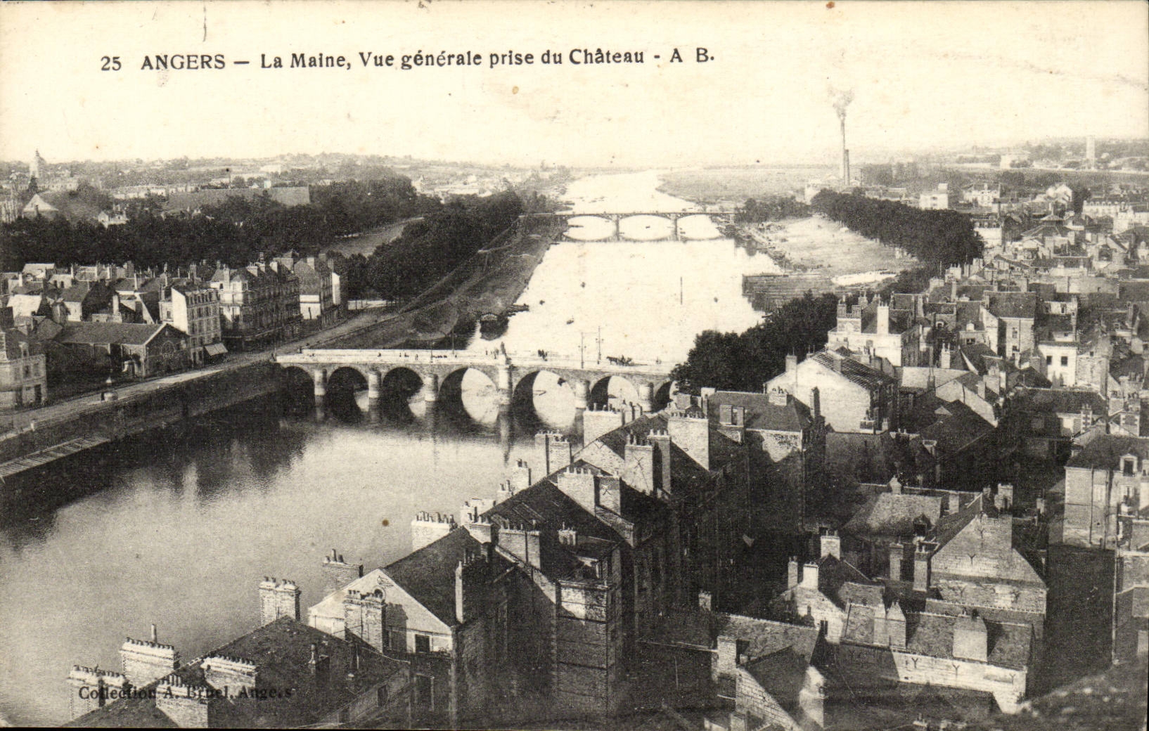 Angers CPA La maine vue generale prise du chateau