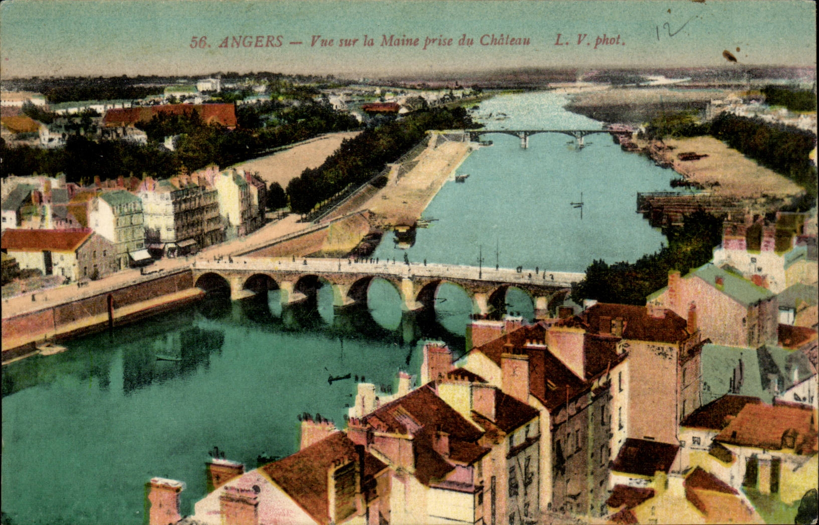 Angers CPA Vue sur la Maine prise du chateau