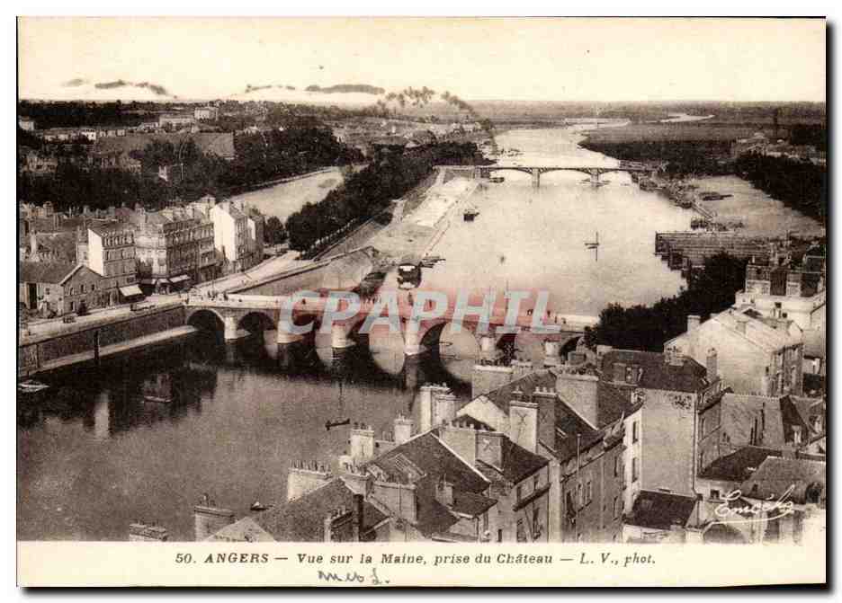 Angers CPA Vue sur la Maine prise du chateau