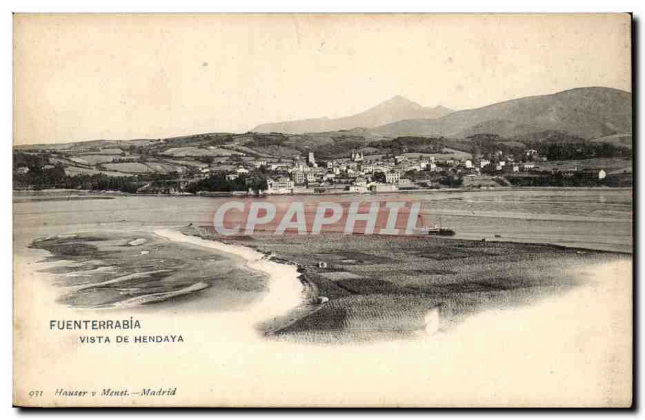 Espagne Spain Espana fuenterrabia CPA Vista de Hendaya