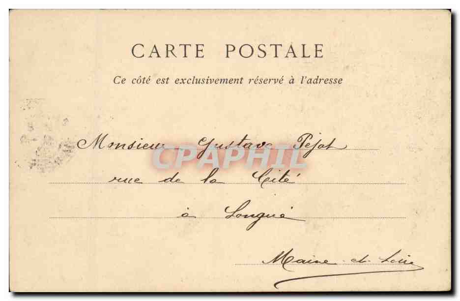 angers CPA le chateau les deux grandes tours — Rückseite